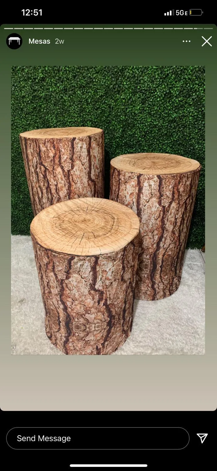 Cilindro alto de madera