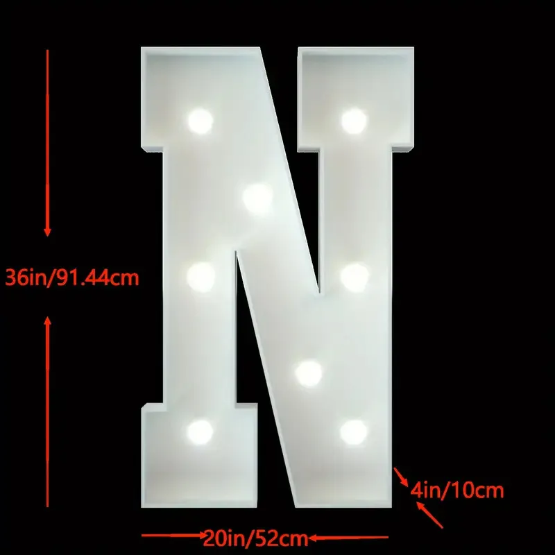 Letra N iluminada