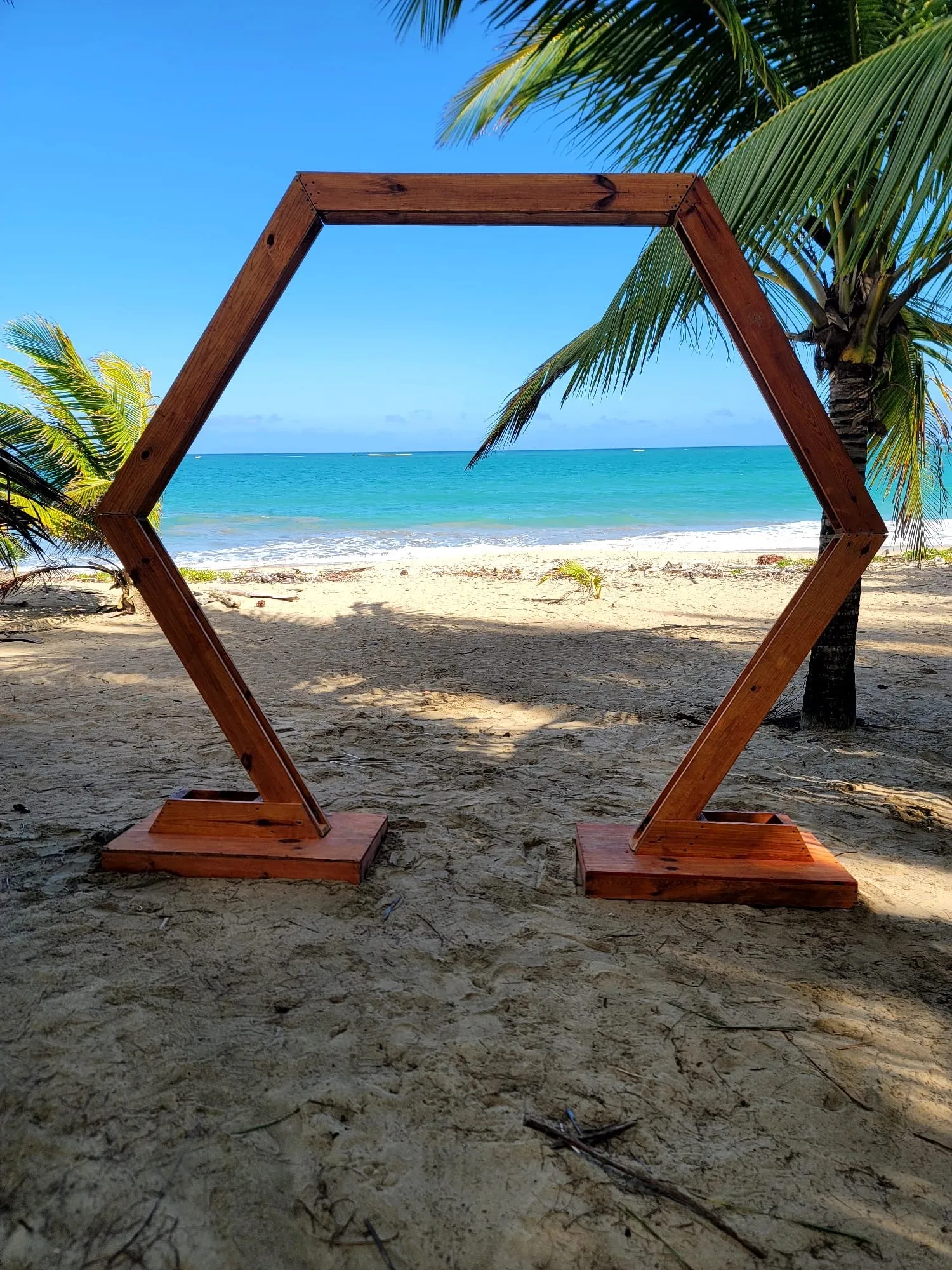 Hexágono de madera