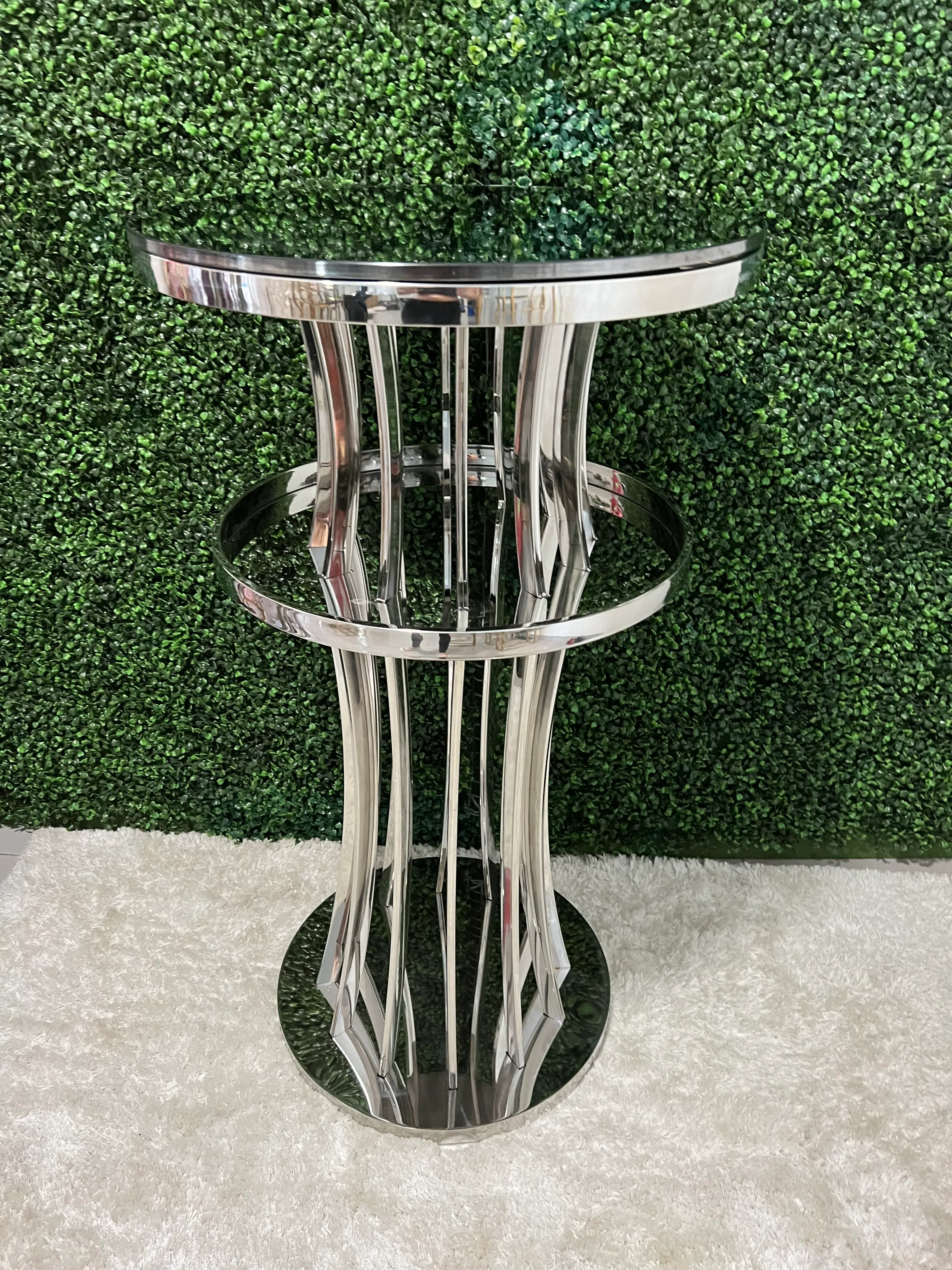Mesa round Galilea silver