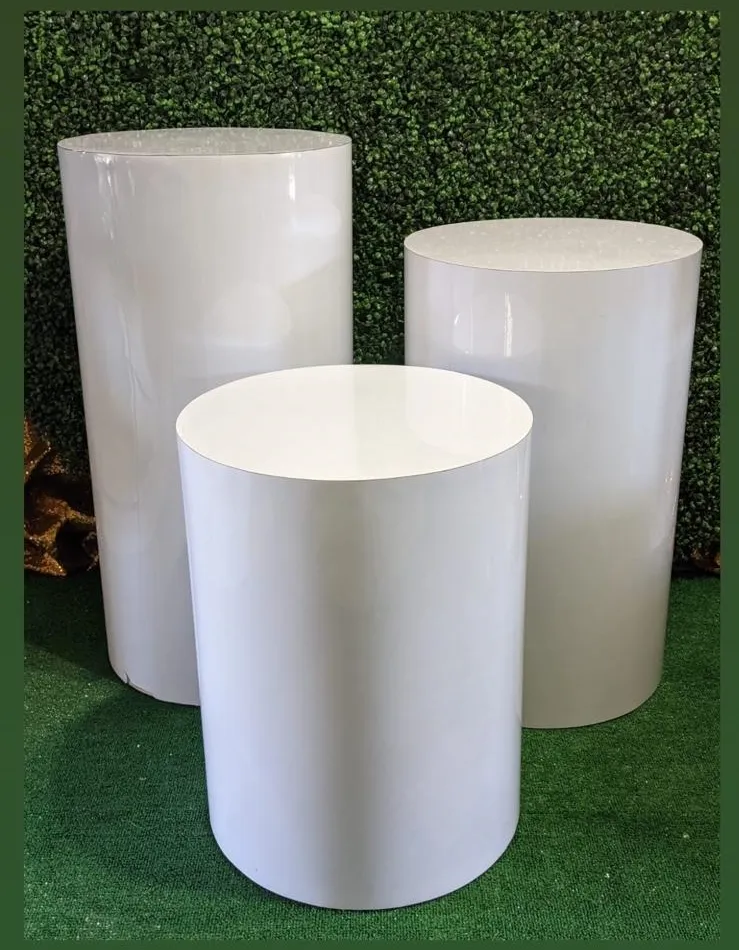 Cilindro alto blanco 