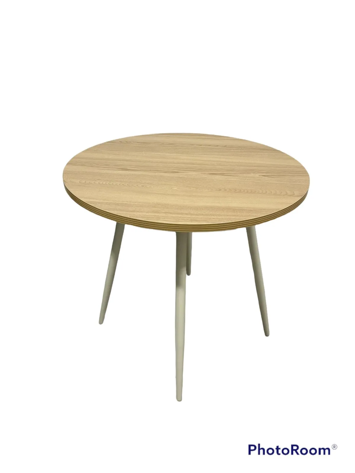 Mesa redonda de madera para niños