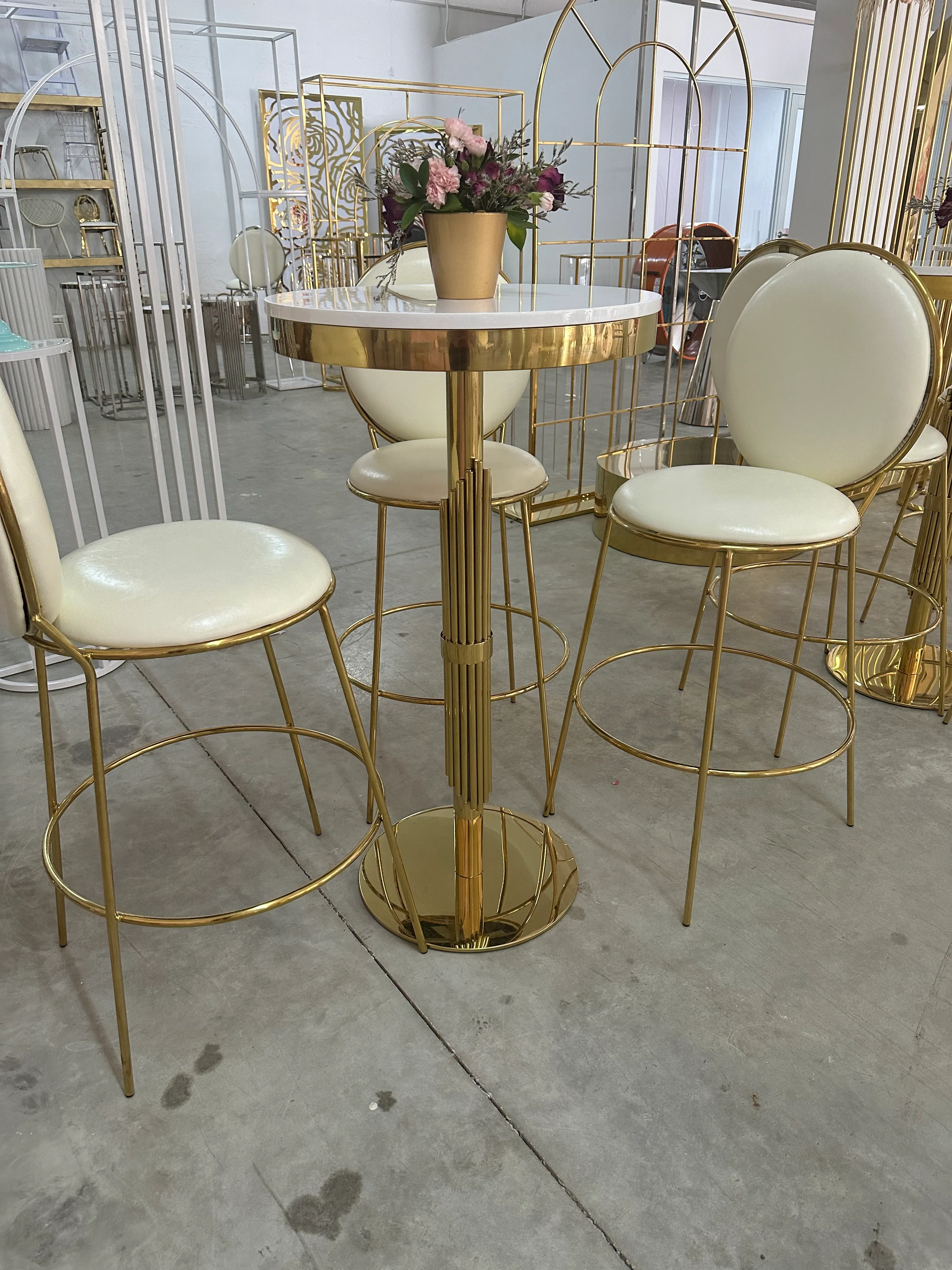 Stool empire gold