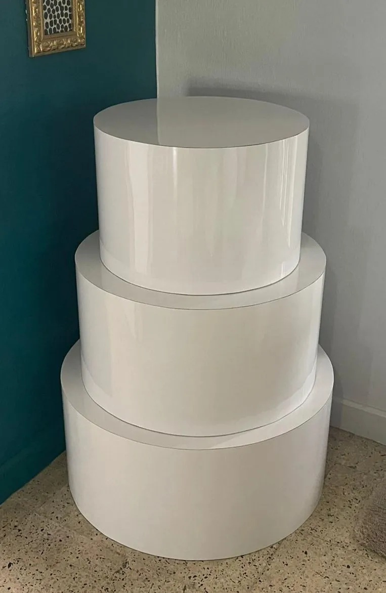 Trío de mesas Jade blanca