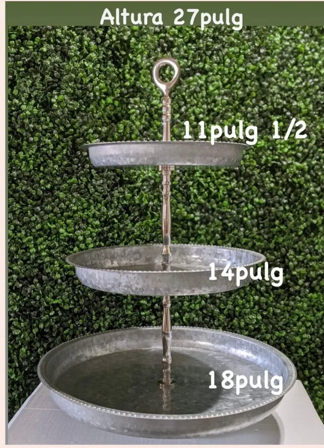 3 tier stand silver