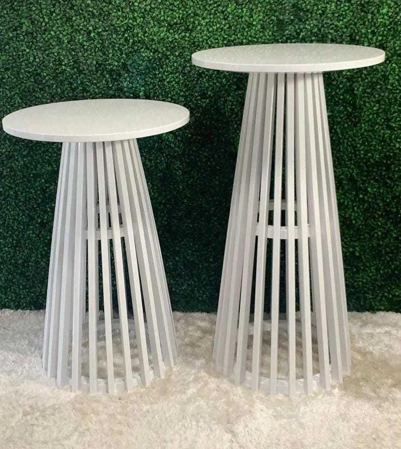 Mesa alta Julianne blanca 