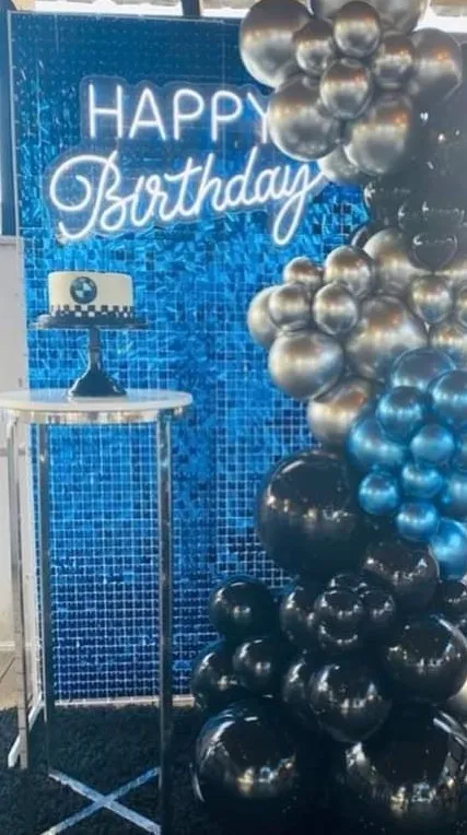 Shimmer wall  azul royal