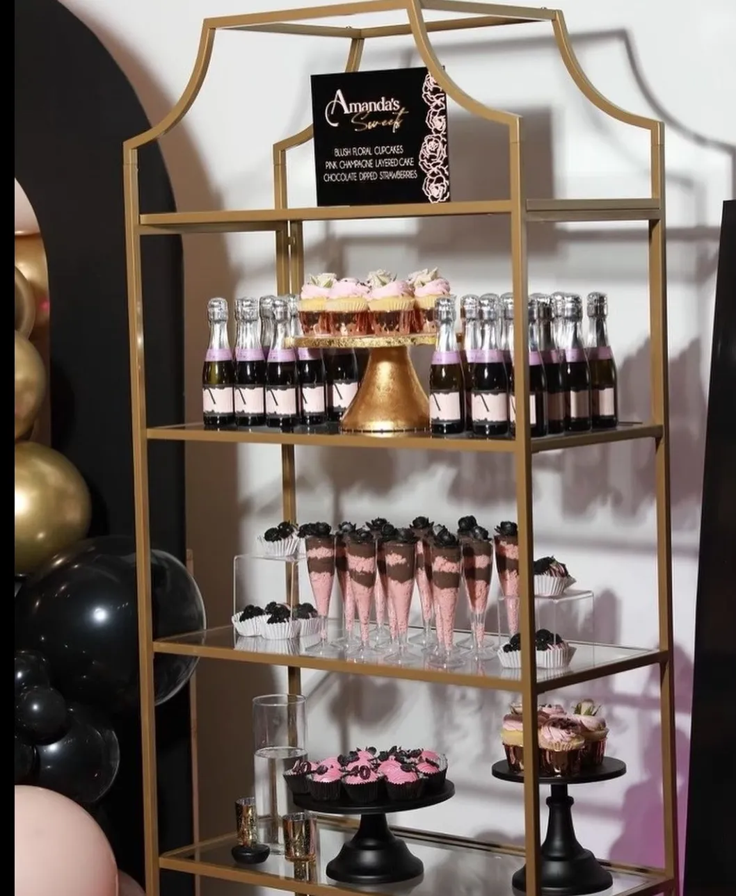 Gold Glass Shelf  