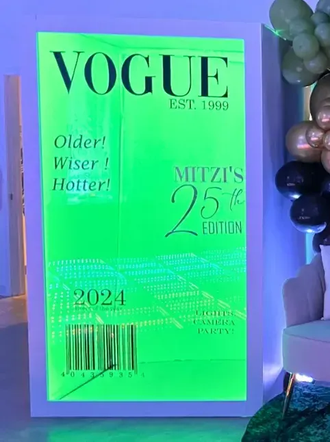 LED Magazine Photo Booth with Decals