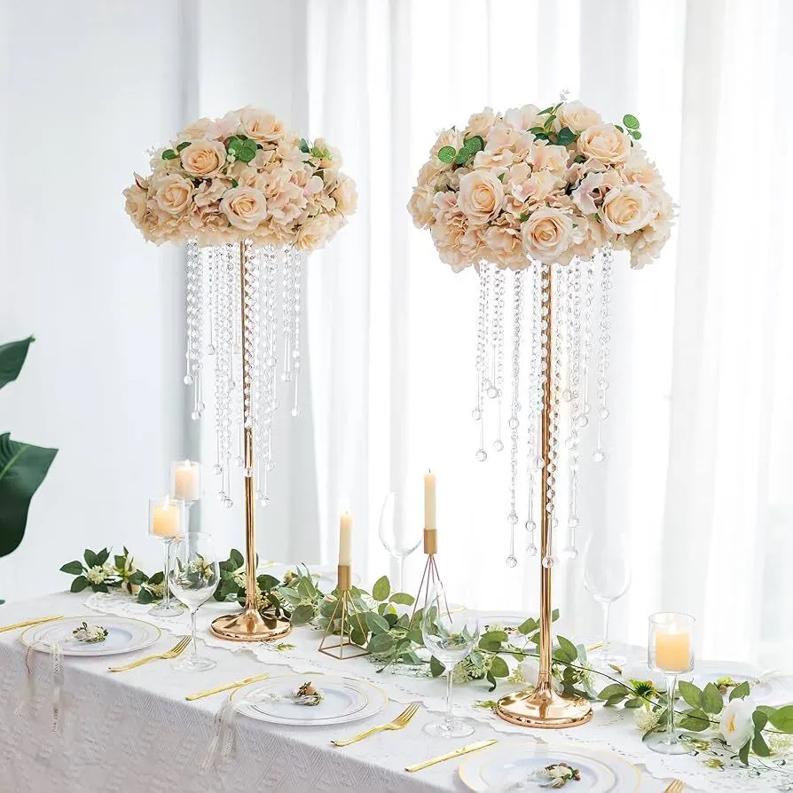 Tall Centerpieces with Jewels hanging