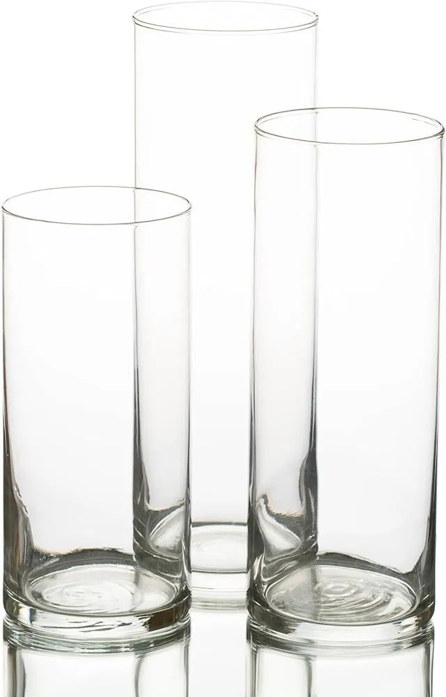 Glass Cylinder Vases (Set of 4)