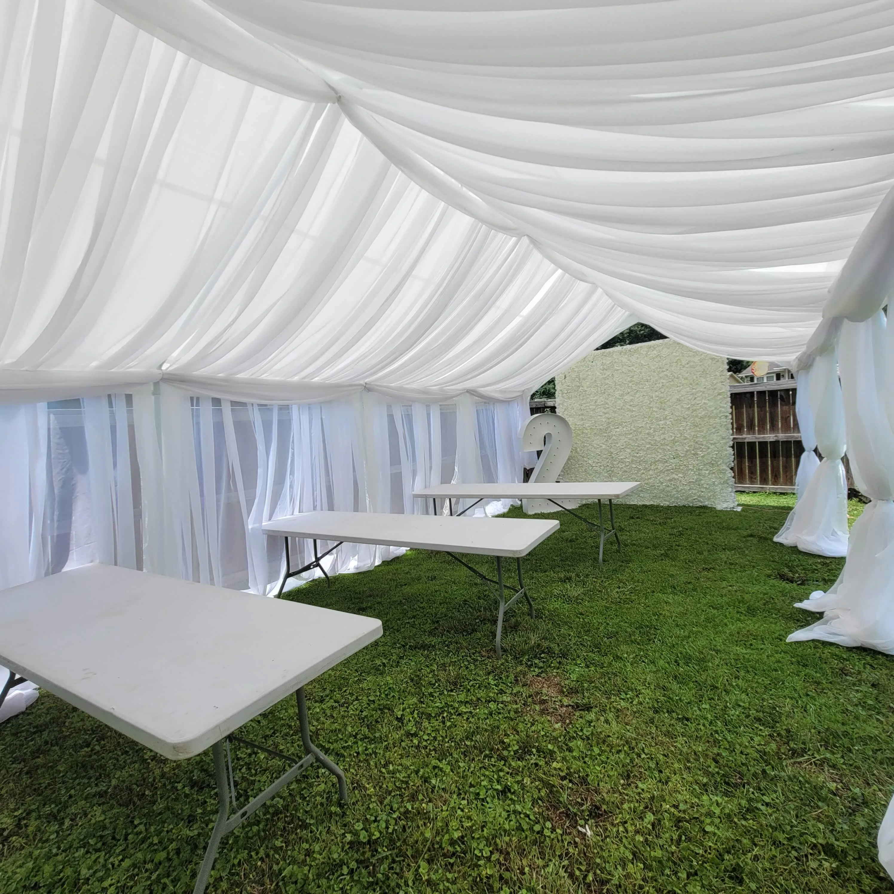 13X30 Draped Tent  Full Event Packages Starting at 
