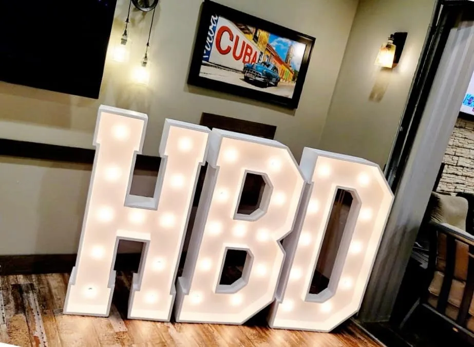 "HBD" - 4FT 