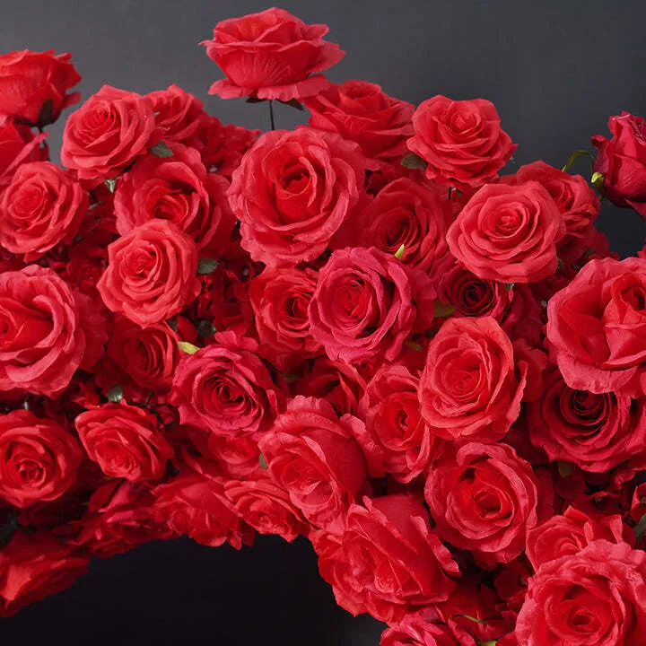 Red Flowers - Heart and Love Arch Stand