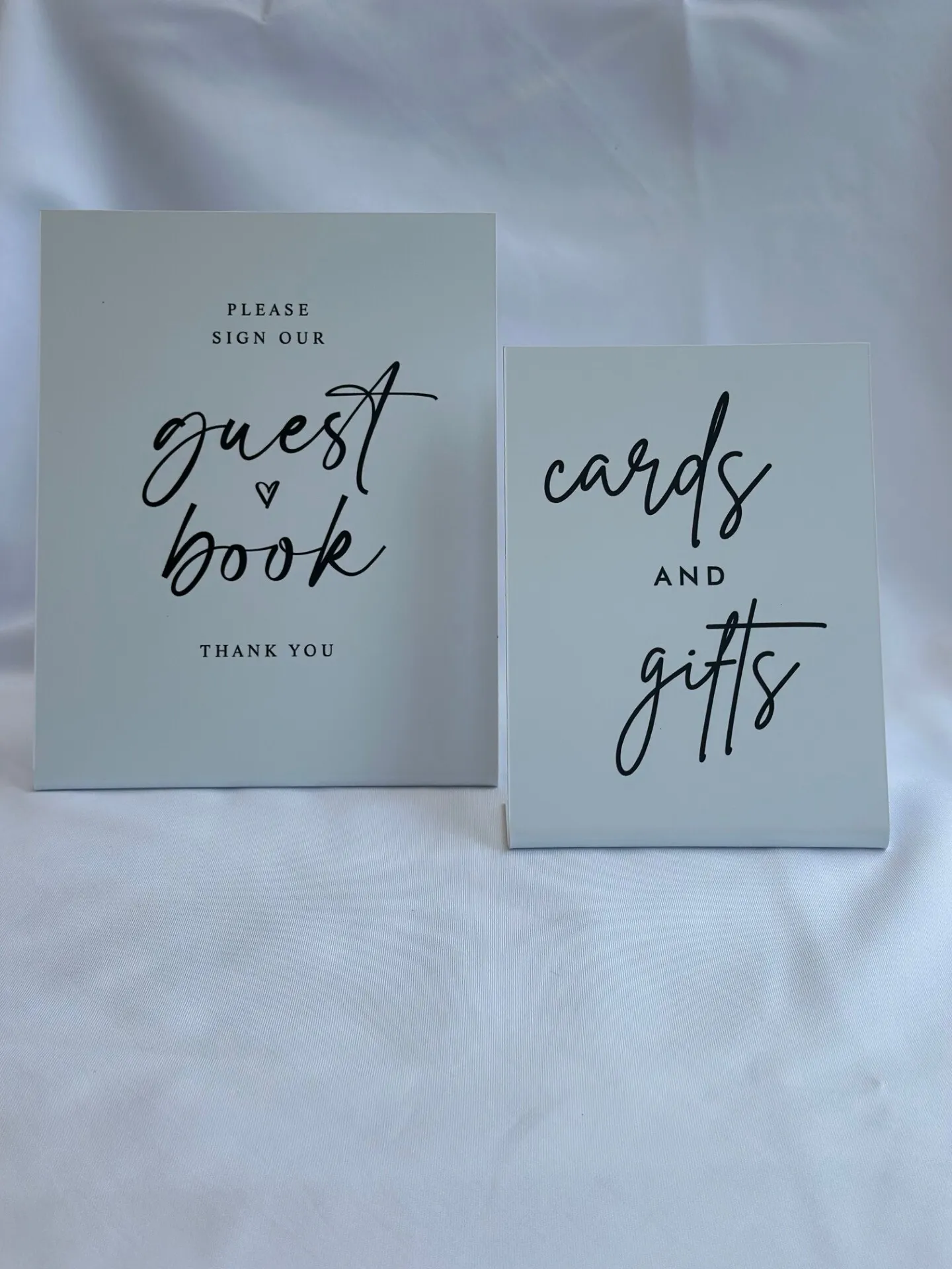 White Table Signage