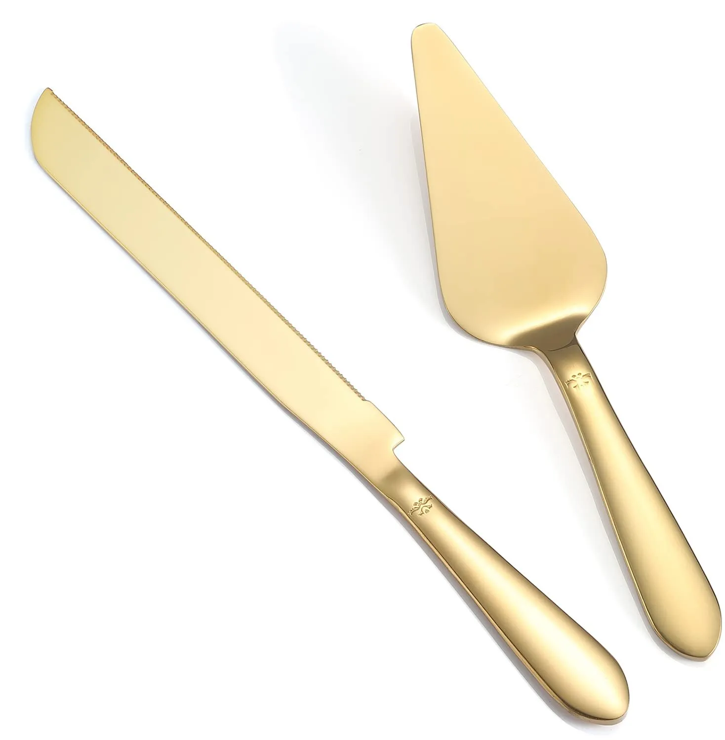 Gold Cake Knife Set