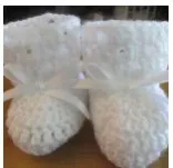 SET OF 12 CROCHET BABY BOOTIES