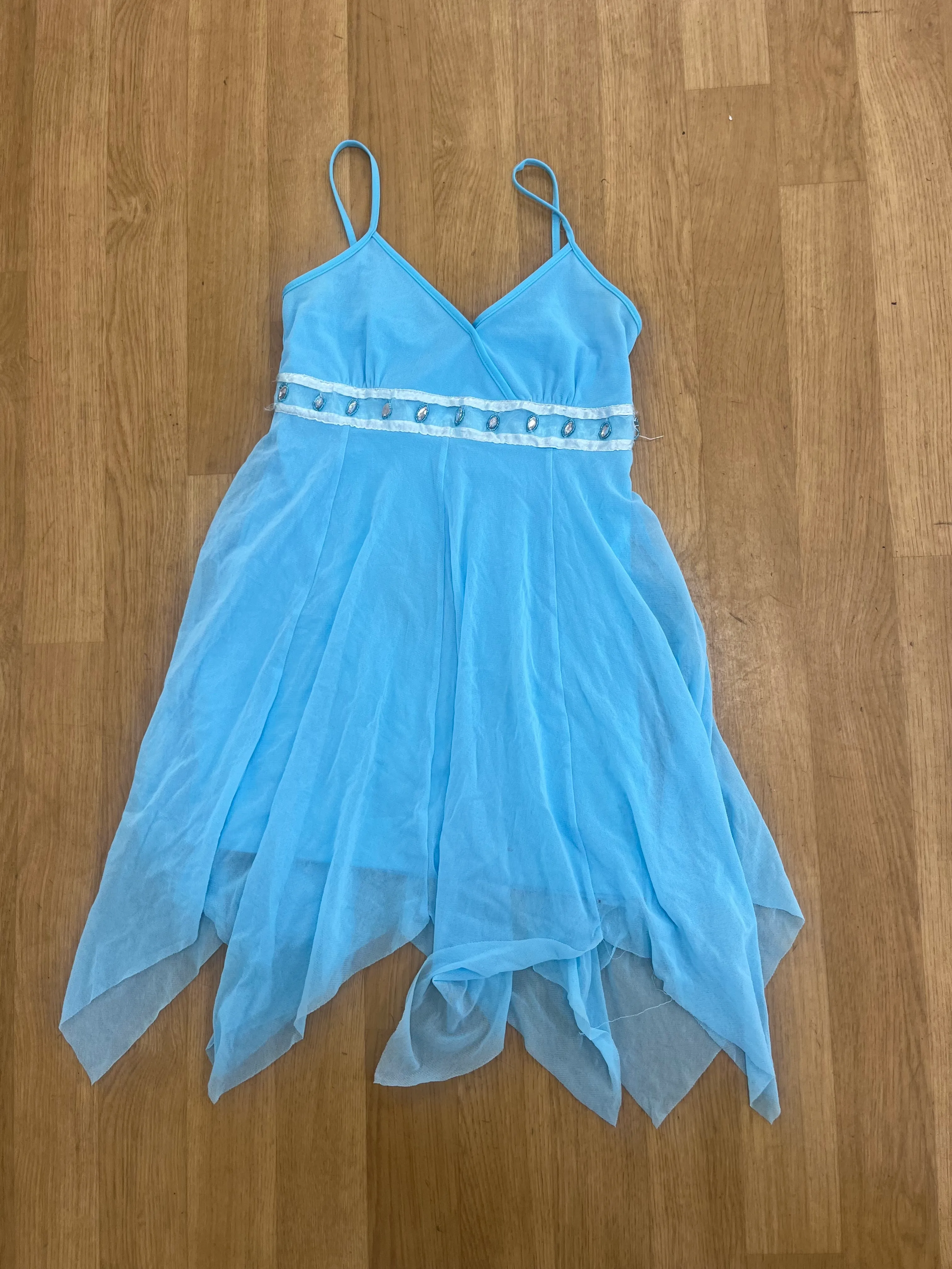 lyrical dress - pale blue with jewels 