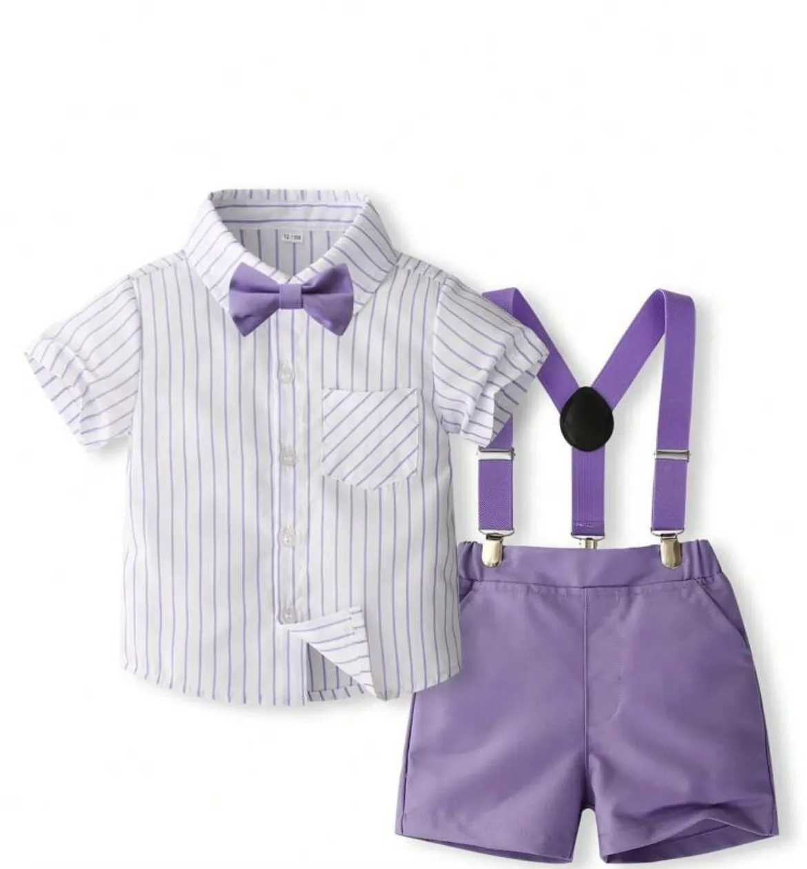 Boys two piece- Purple striped