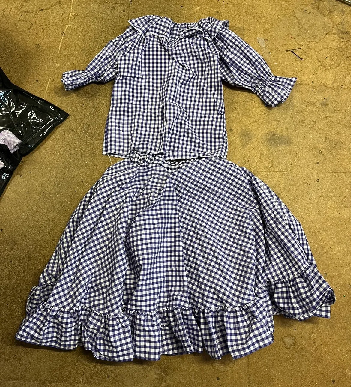 Skirt and blouse- Checked