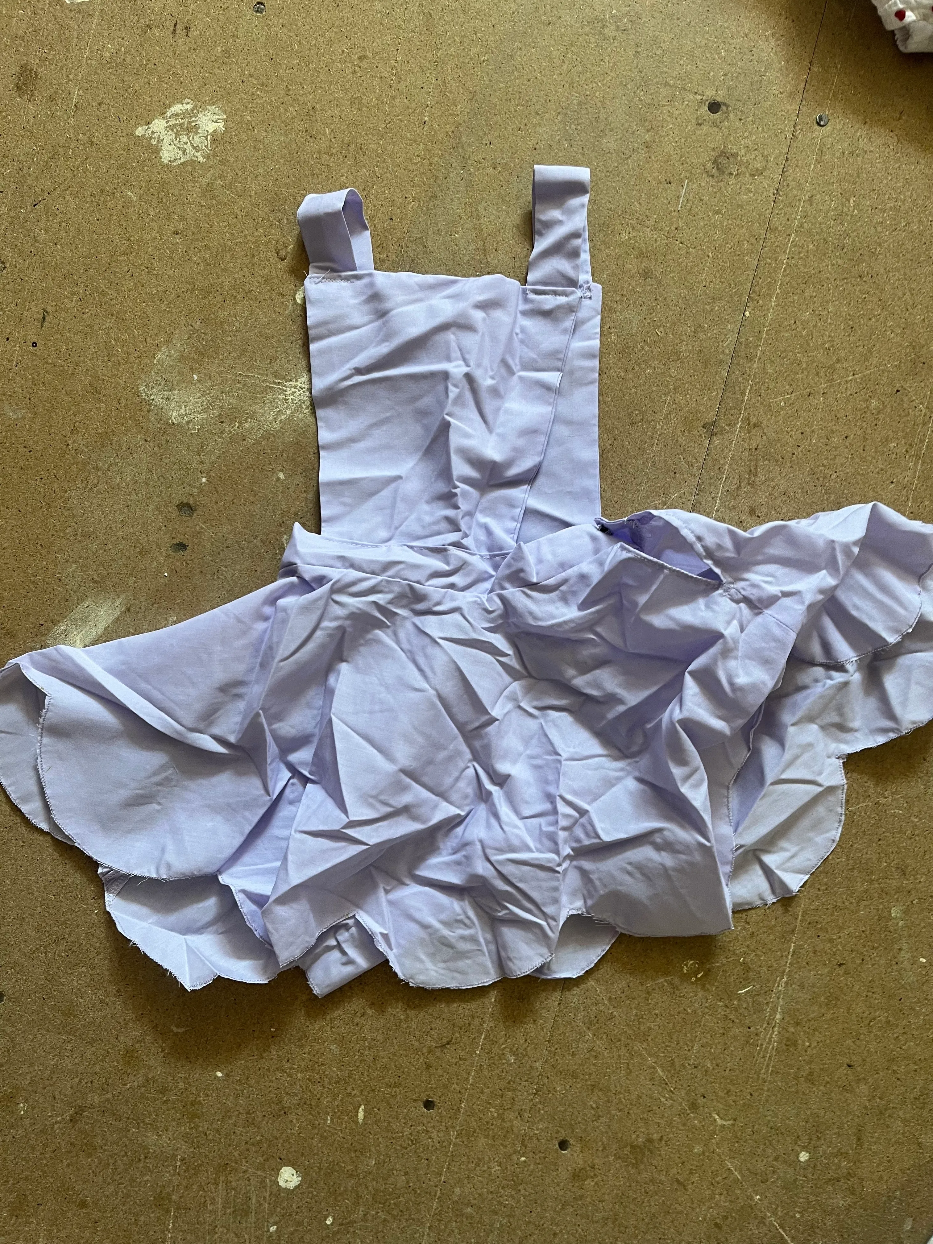 Dress- Pinafore with purple pull over