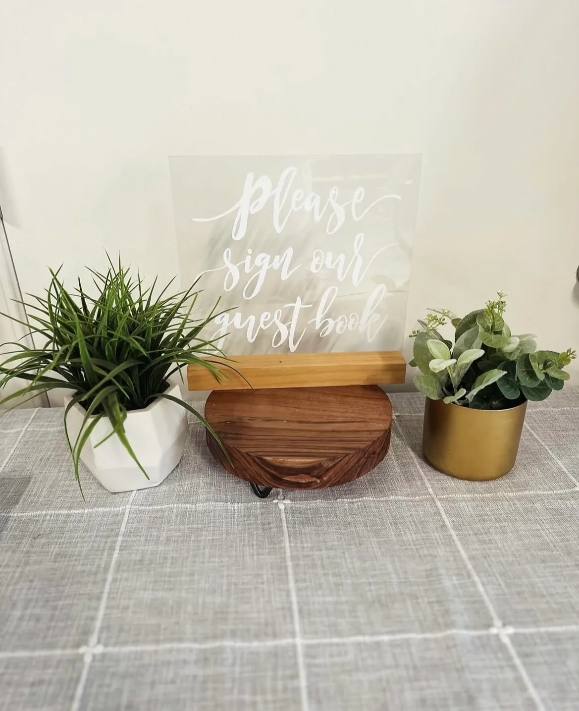 Guest Book White Writing Sign