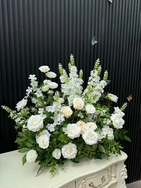 White and Green Floral Arrangement