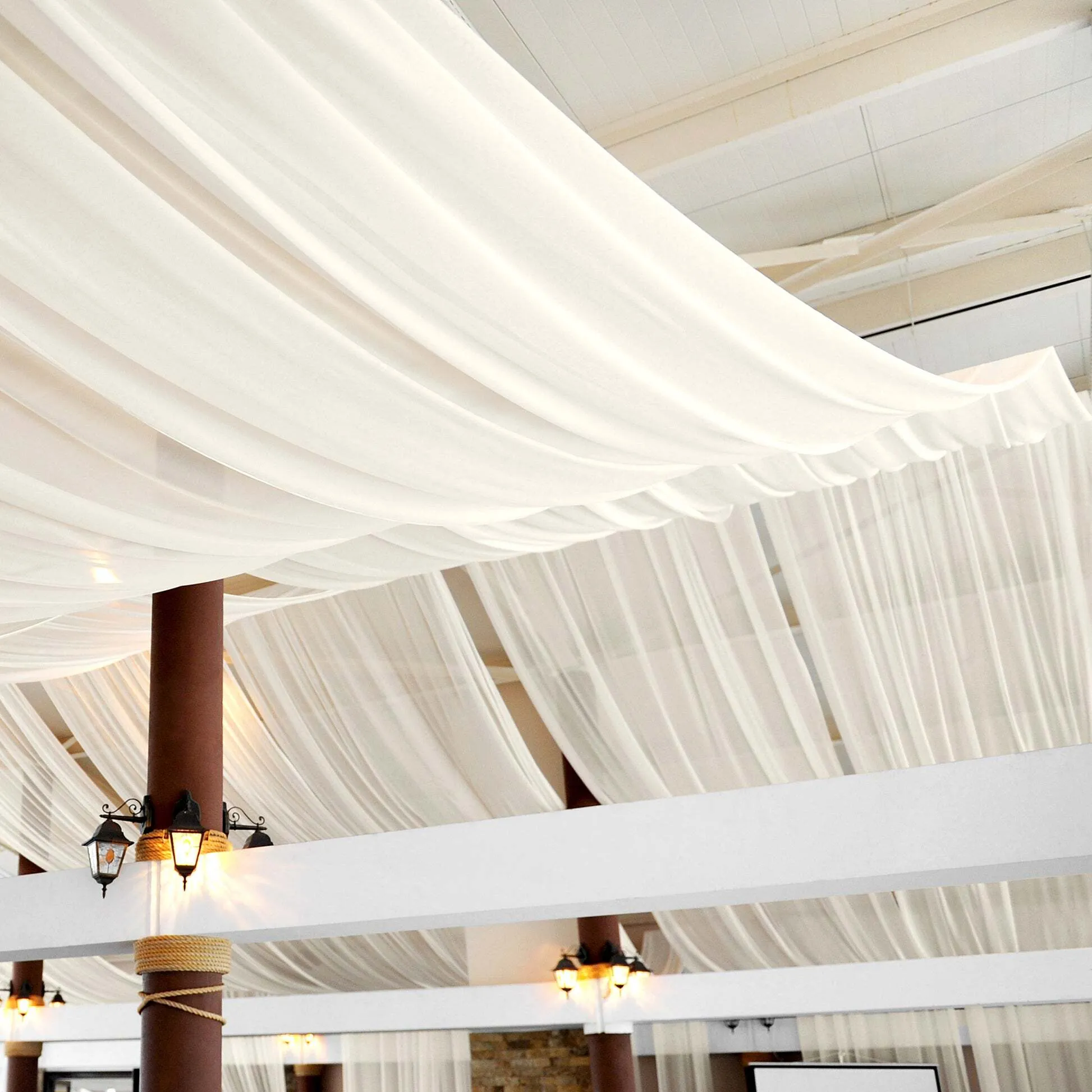 Ivory Drapes 20ft