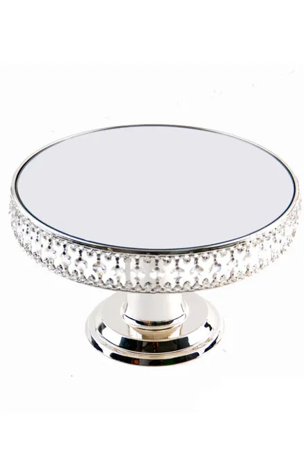 Mirrored Dessert Stand with Crystals
