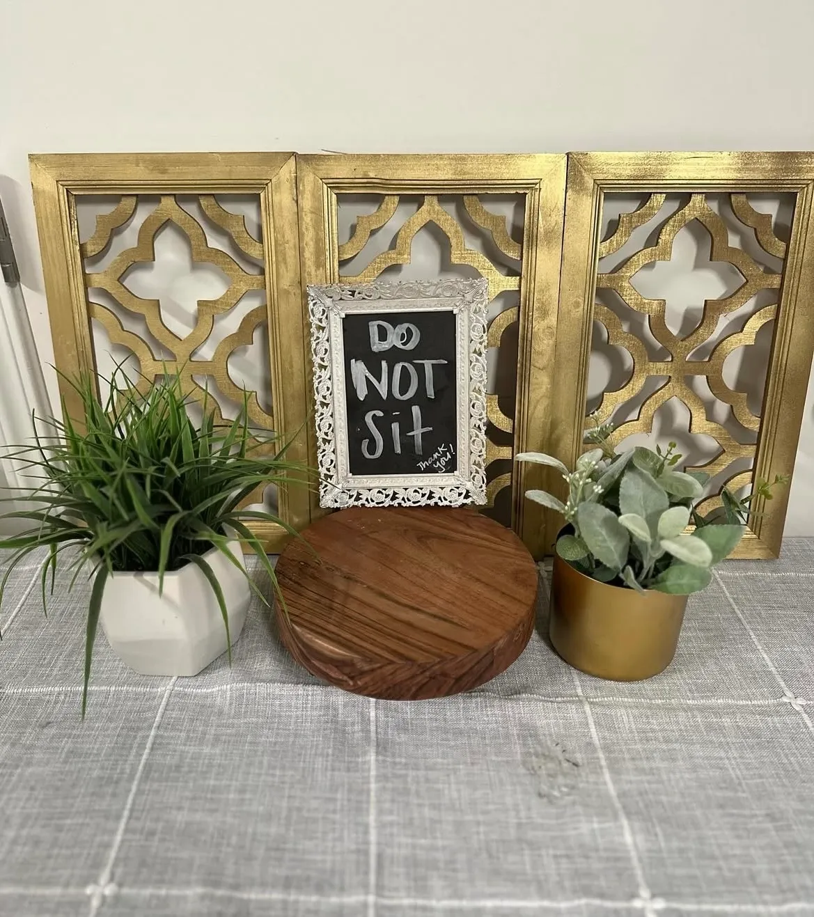 White Border With Design Chalk Sign