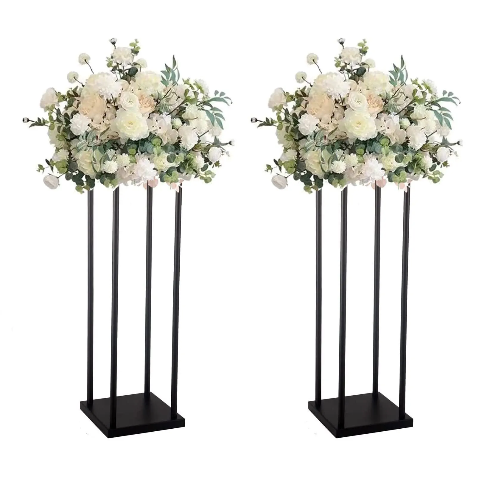 Tall Black or Gold Flower Stand
