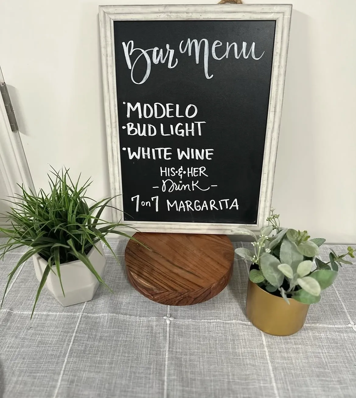 White Chalk Sign