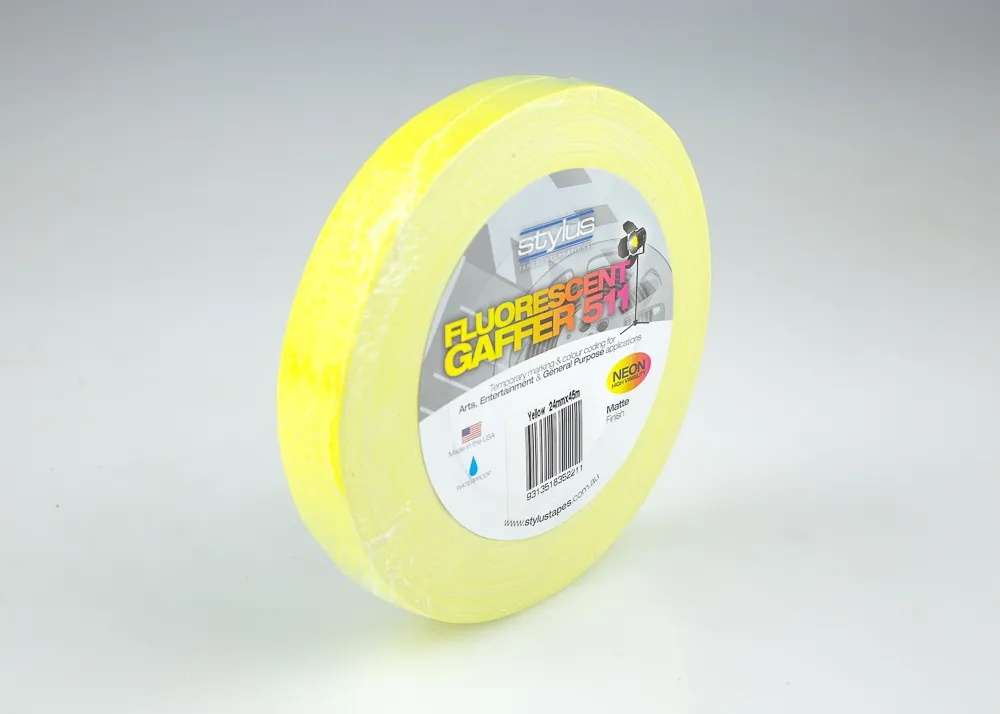 Nashua 511 Fluoro Yellow Cloth 24mm x 45m Tape