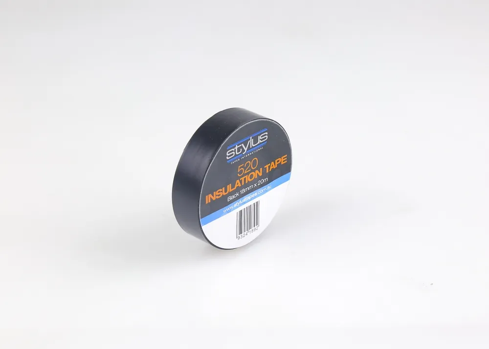 Stylus 18mm x 20m Black Electrical Tape