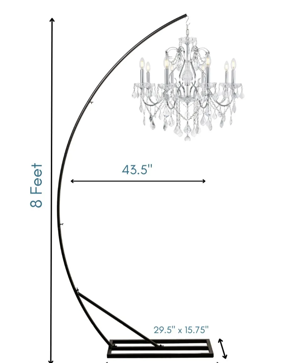 Curved Chandelier Stand - 8 ft
