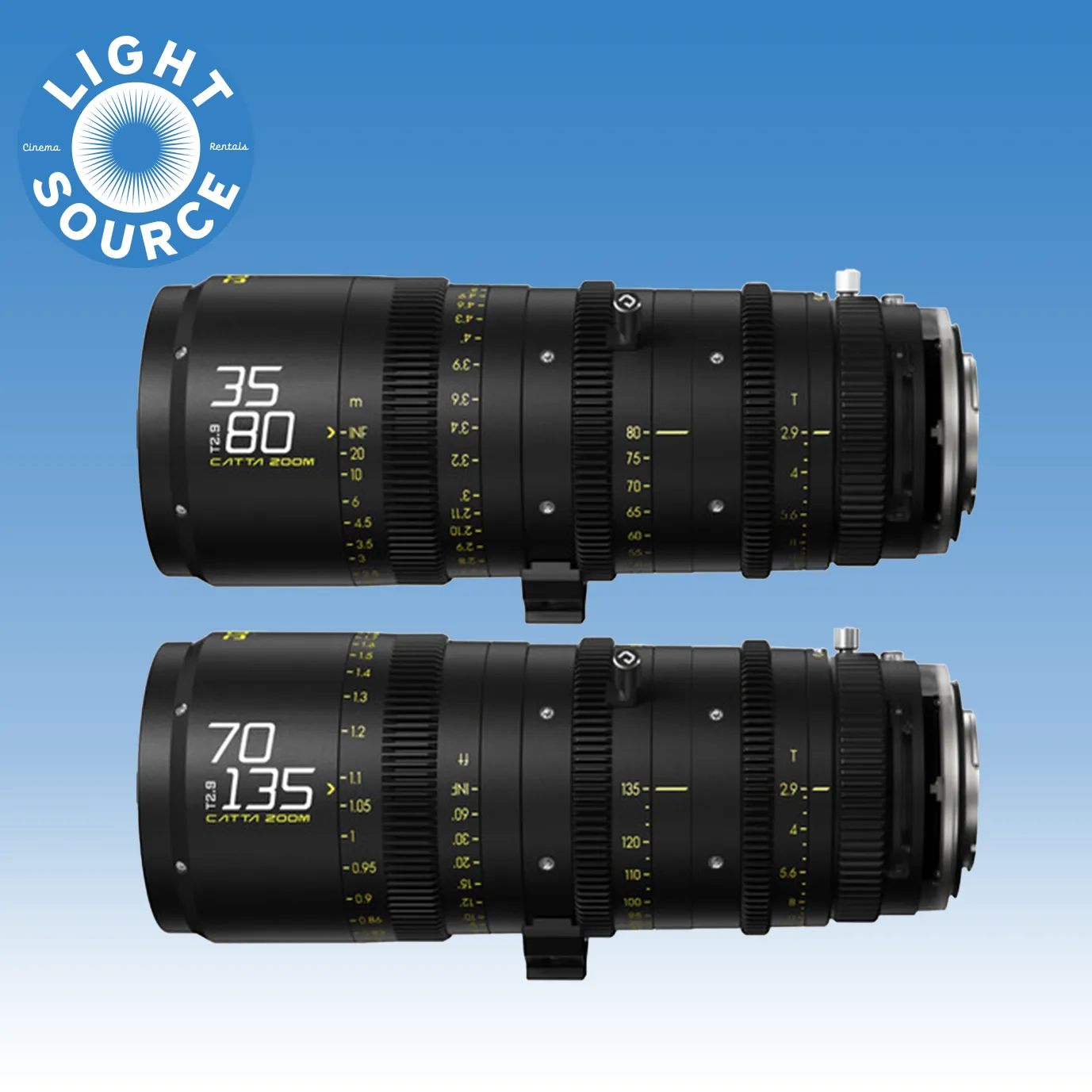 DZOFilm Catta 35-80mm & 70-135mm T2.9 E-Mount Cine Zoom 2-Lens Bundle