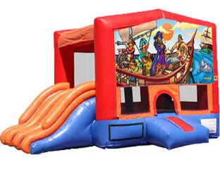 #54 Fun house double slides and hoops inside plus turnbuckles