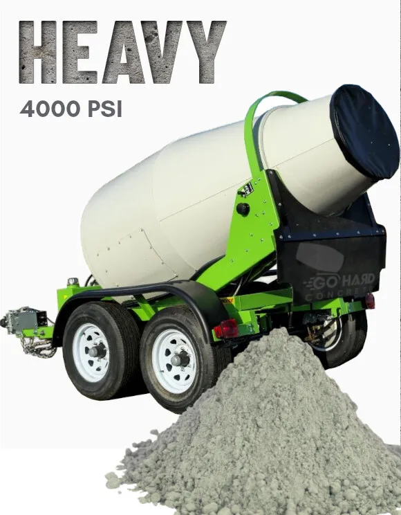 Concrete Trailer, 0.25 Cu. Yd., Heavy Mix