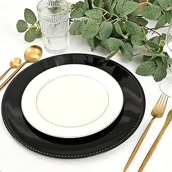 Black Charger Plates