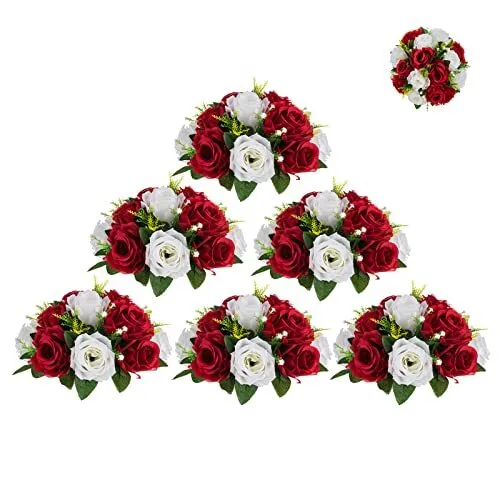 Red and White Flower Ball