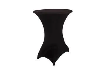 Receptietafel met zwarte stretchhoes en cover
