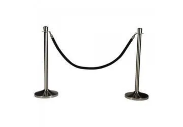 Afzetpalen grijs met zwarte koord dubbele set 