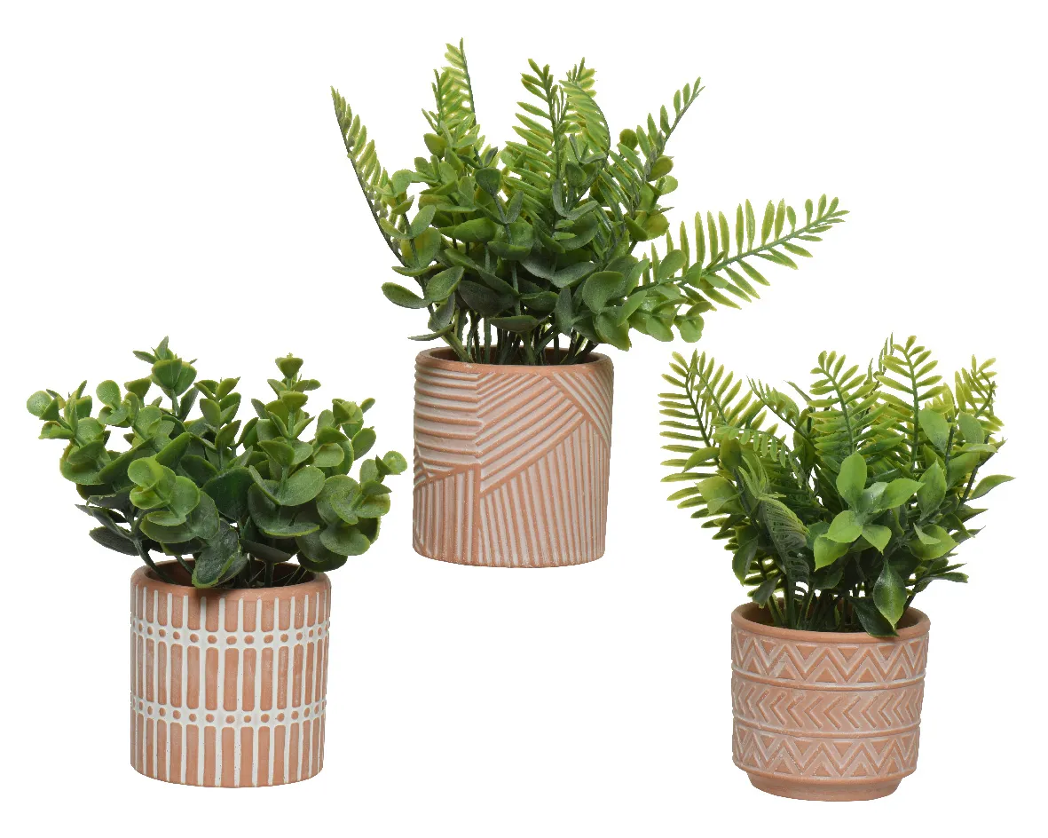 Kunstplant terracotta minimum 2 sets