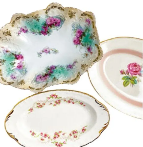 Vintage Floral Various Serving Platters