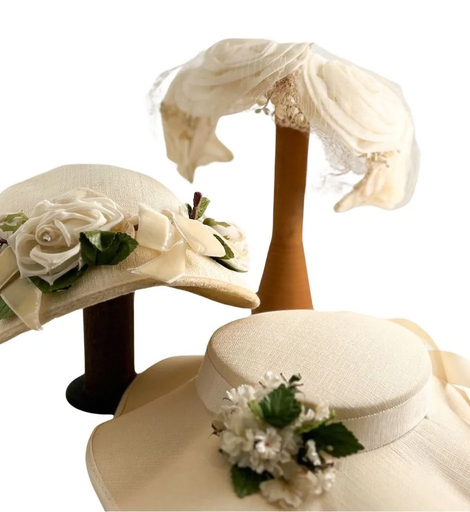 White Vintage Ladies Hats