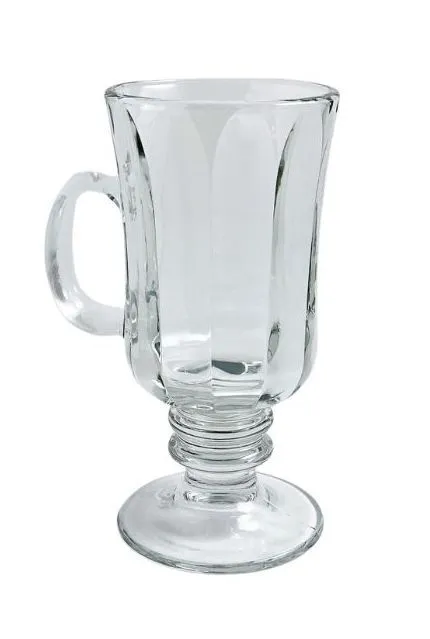 Vintage Clear Glass Coffee Mugs