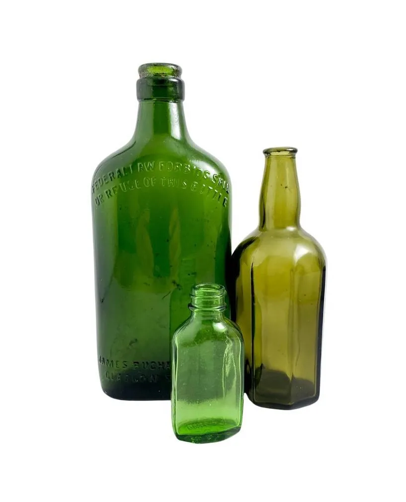 Vintage Green Bottles/Various