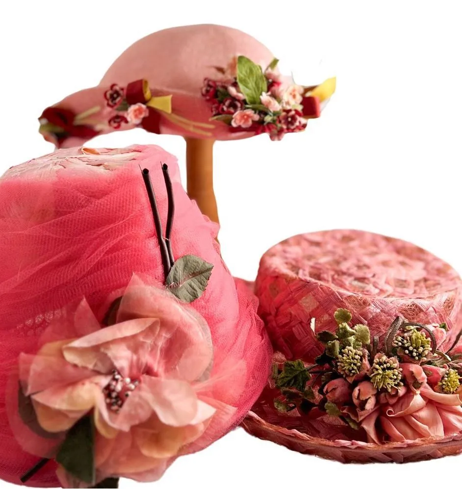 Pink VIntage Ladies Hats