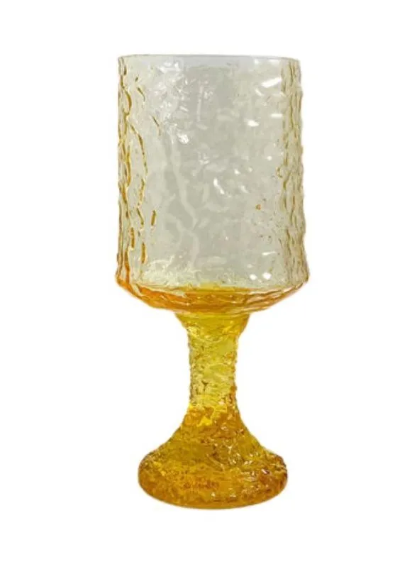 Vintage Yellow Glass Goblet/Various