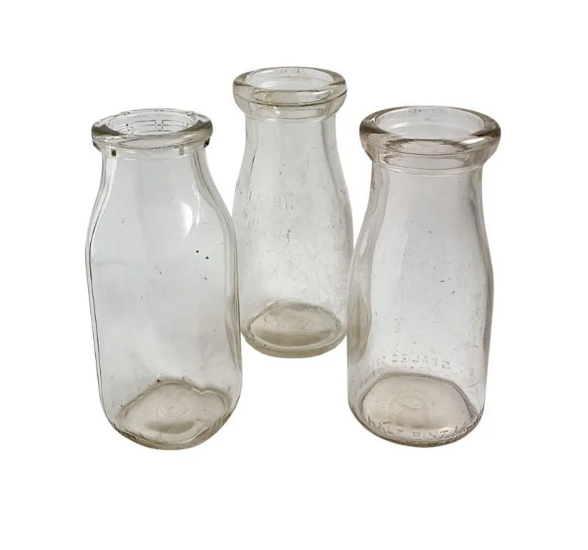Vintage Glass Milk Bottles/Various